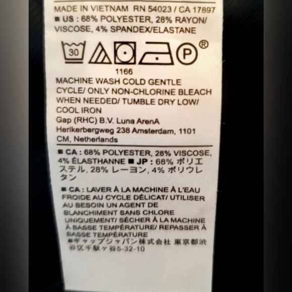 Banana Republic Double Weave Pleated Relaxed Straight Pants Black Size 2 $120 - Picture 13 of 13